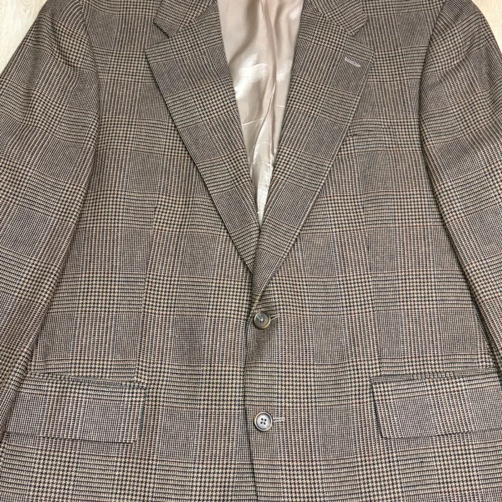 Chaps Ralph Lauren Mens 44R Blazer Silk Wool Brown Glen Plaid‎ Sport Coat Canada